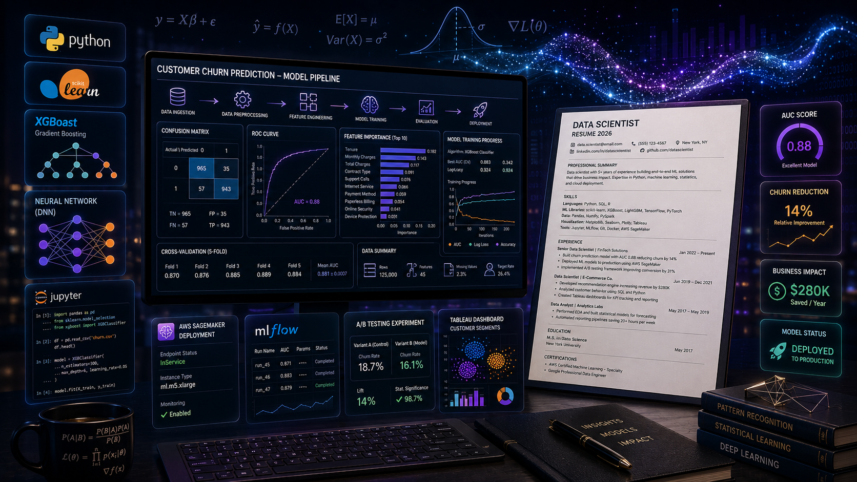 Data Scientist Resume 2026 — Complete Guide with Examples